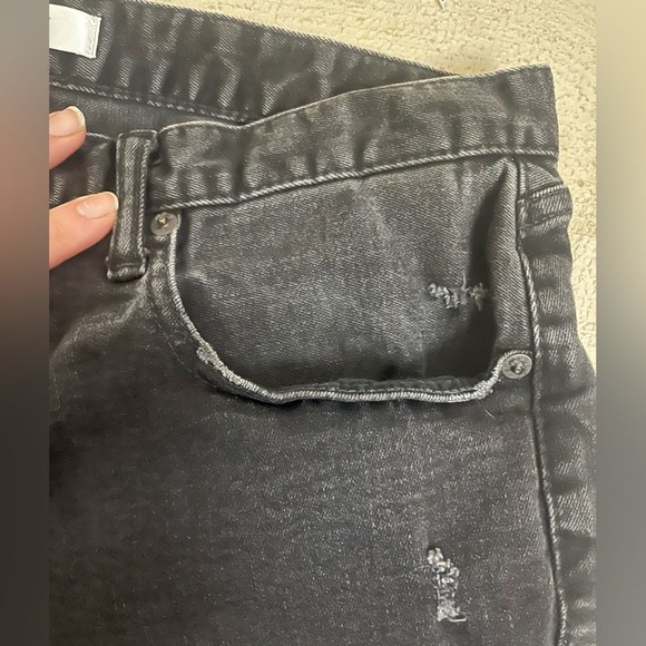 Moussy Vintage Women's Ithan Black Denim Split Hem Jeans- Size 28 - Picture 5 of 8